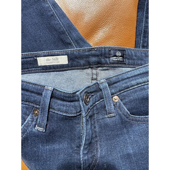 AG Adriano Goldschmied The Stilt Cigarette Leg Jeans Dark Wash Size 25 USA - Picture 8 of 9